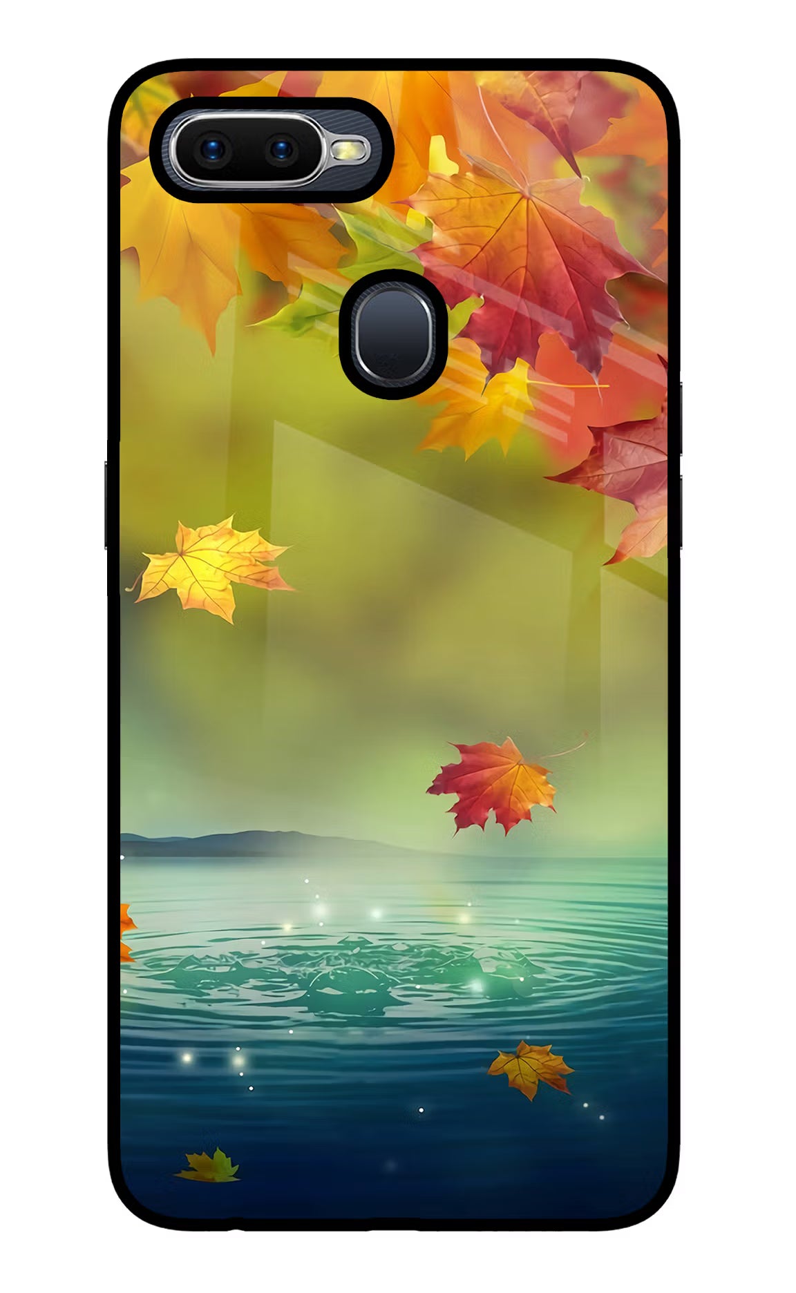 Flowers Oppo F9/F9 Pro Glass Case Back Cover by Casekaro