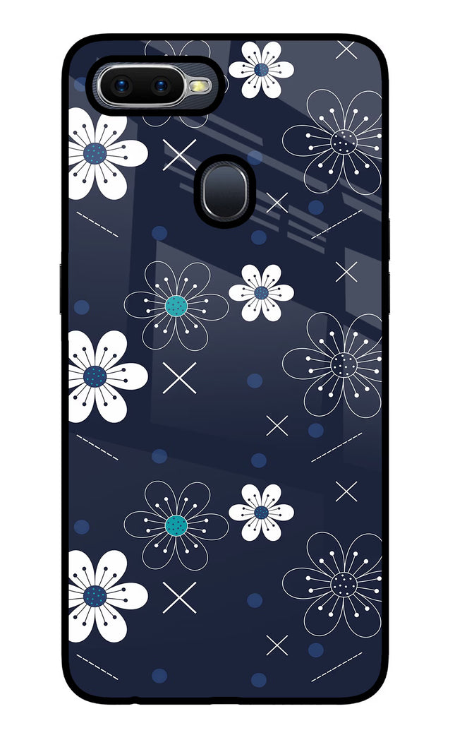 Flowers Oppo F9/F9 Pro Glass Case Back Cover by Casekaro