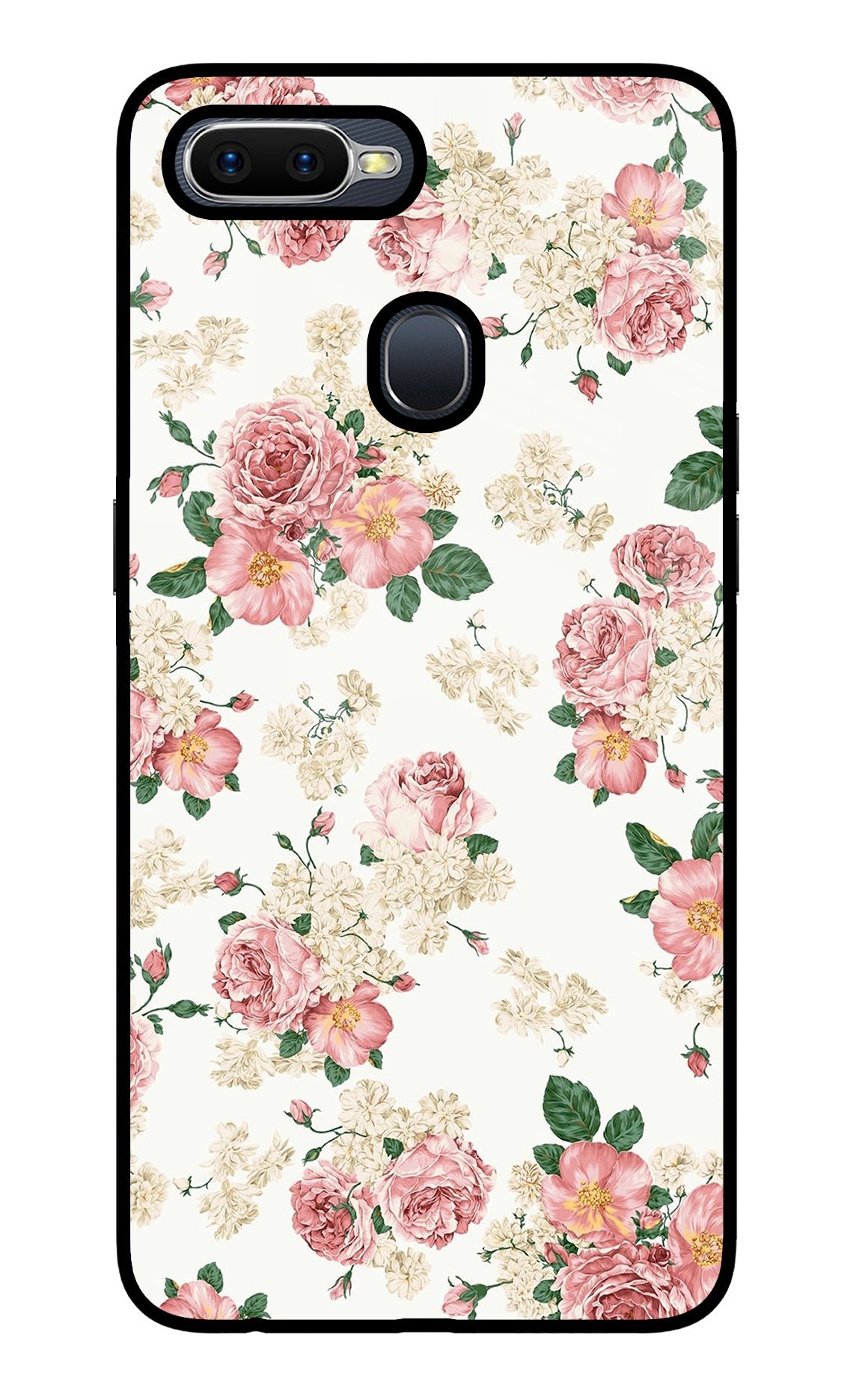 Flowers Oppo F9/F9 Pro Glass Case