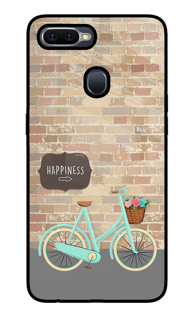 Happiness Artwork Oppo F9/F9 Pro Glass Case Back Cover by Casekaro