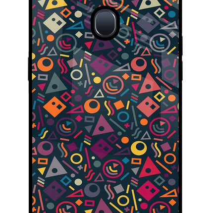 Geometric Abstract Oppo F9/F9 Pro Glass Case Back Cover by Casekaro