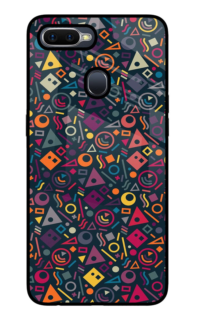 Geometric Abstract Oppo F9/F9 Pro Glass Case Back Cover by Casekaro