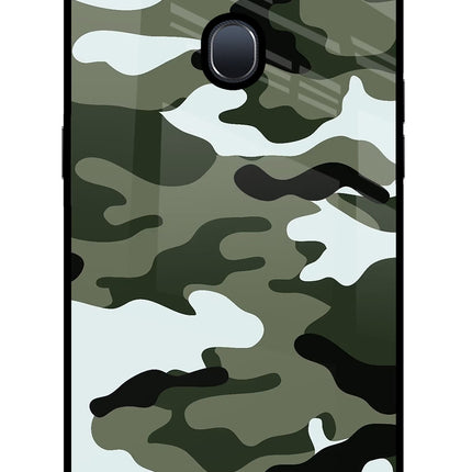 Camouflage Oppo F9/F9 Pro Glass Case Back Cover by Casekaro