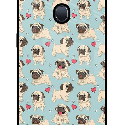 Pug Dog Oppo F9/F9 Pro Glass Case Back Cover by Casekaro