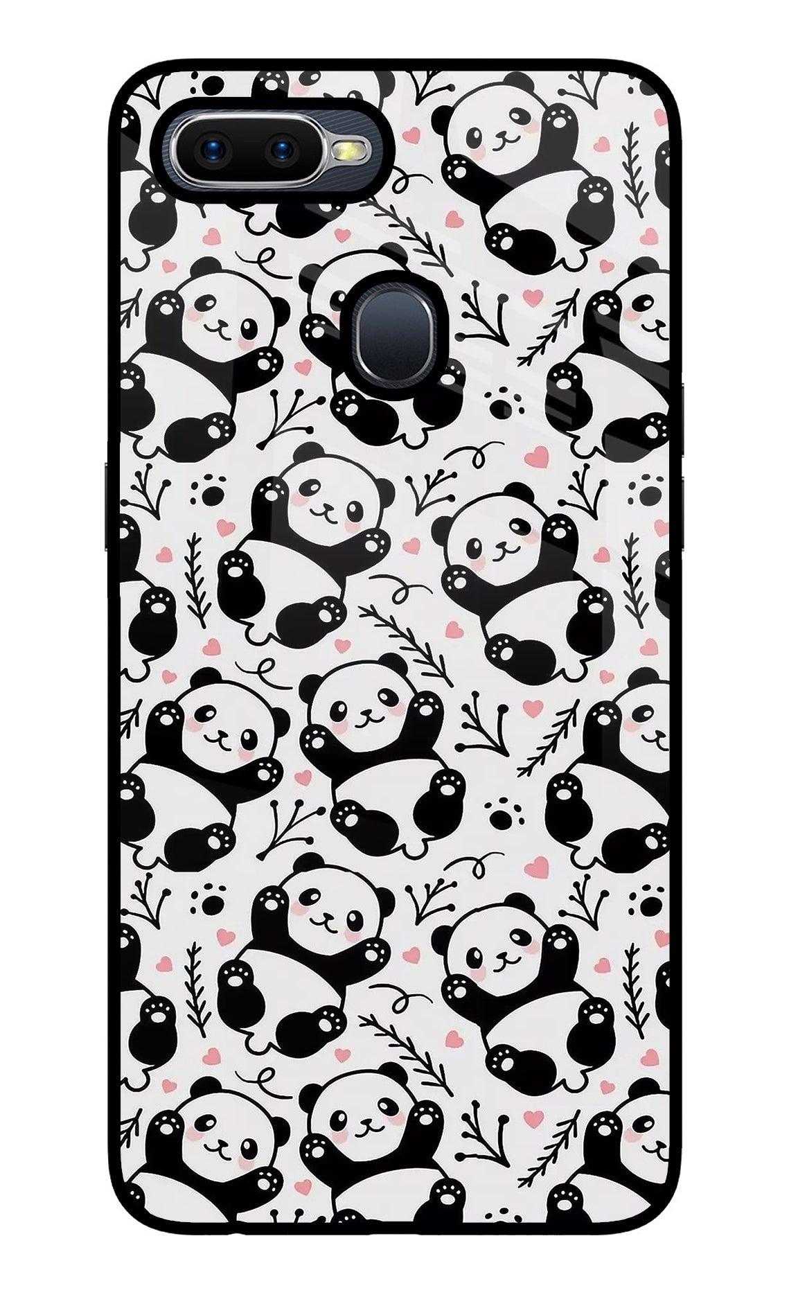 Cute Panda Oppo F9/F9 Pro Glass Case