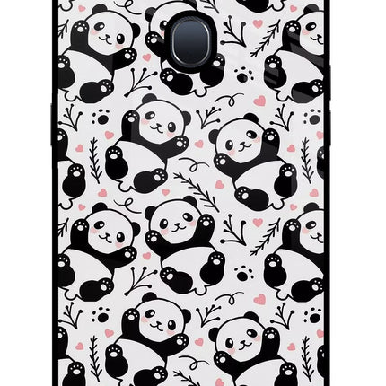 Cute Panda Oppo F9/F9 Pro Glass Case Back Cover by Casekaro