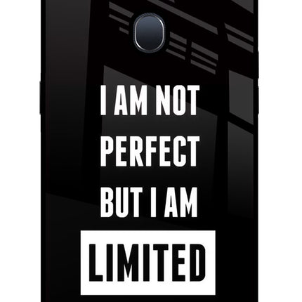 I Am Not Perfect But I Am Limited Edition Oppo F9/F9 Pro Glass Case Back Cover by Casekaro