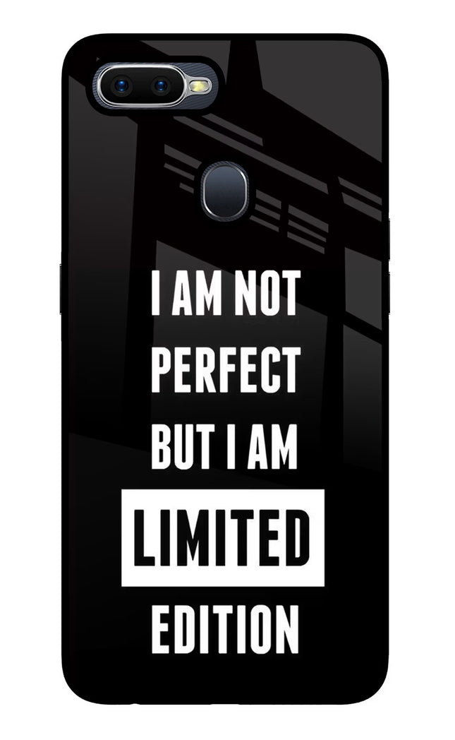 I Am Not Perfect But I Am Limited Edition Oppo F9/F9 Pro Glass Case Back Cover by Casekaro