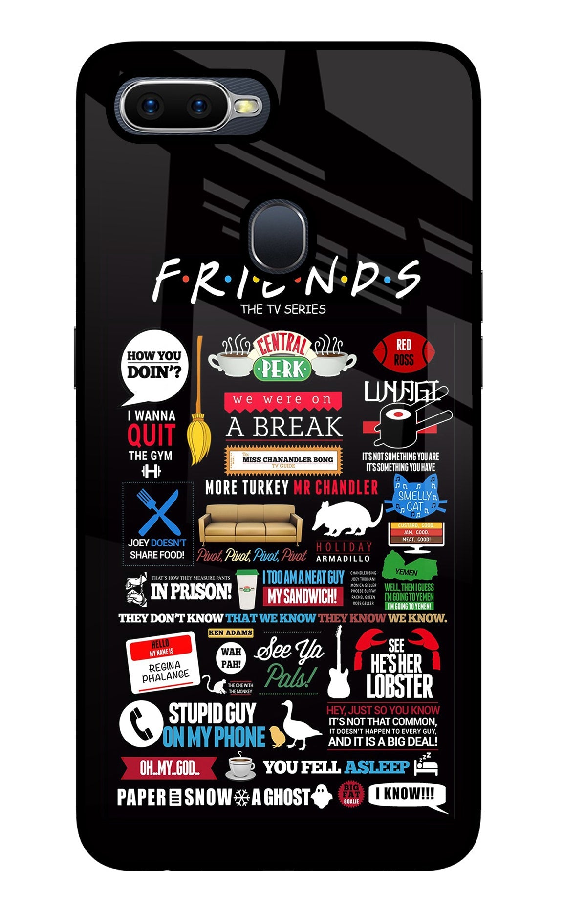 FRIENDS Oppo F9/F9 Pro Glass Case