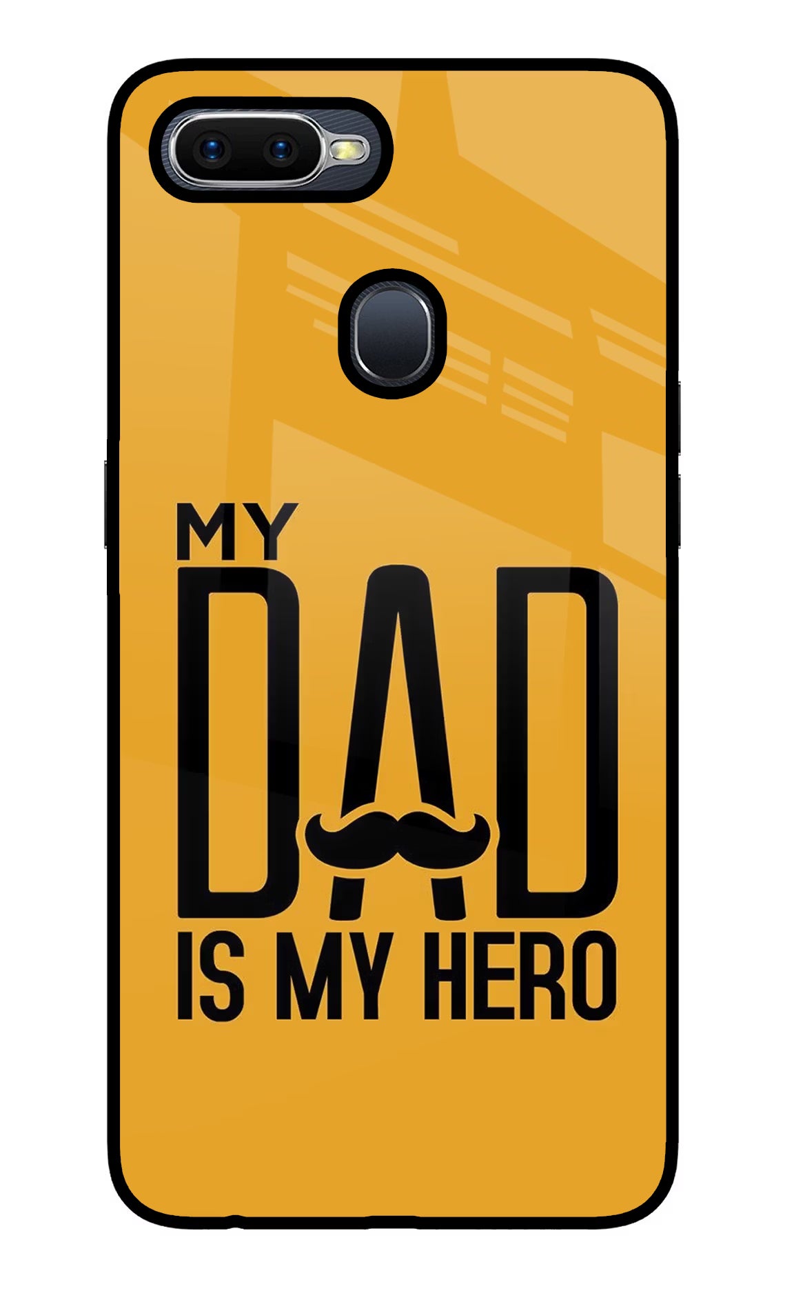 My Dad Is My Hero Oppo F9/F9 Pro Glass Case Back Cover by Casekaro