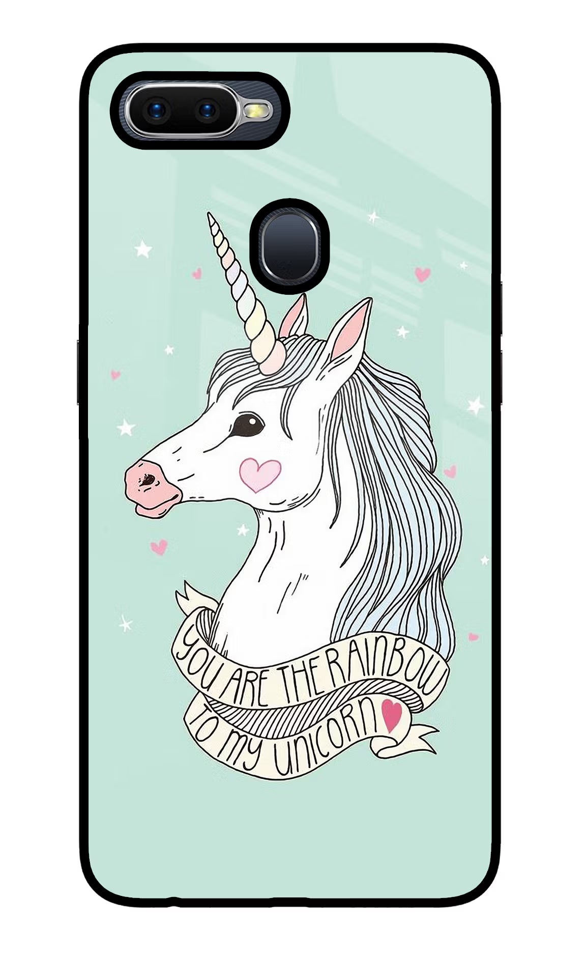 Unicorn Wallpaper Oppo F9/F9 Pro Glass Case Back Cover by Casekaro
