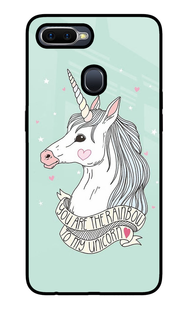 Unicorn Wallpaper Oppo F9/F9 Pro Glass Case Back Cover by Casekaro