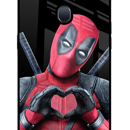 Deadpool Oppo F9/F9 Pro Glass Case Back Cover by Casekaro
