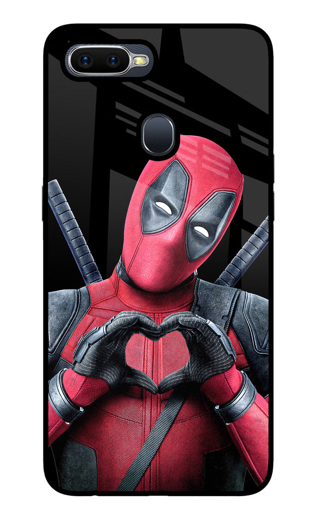Deadpool Oppo F9/F9 Pro Glass Case Back Cover by Casekaro