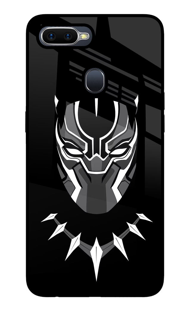 Black Panther Oppo F9/F9 Pro Glass Case Back Cover by Casekaro