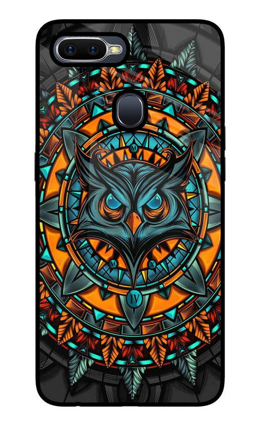 Angry Owl Art Oppo F9/F9 Pro Glass Case
