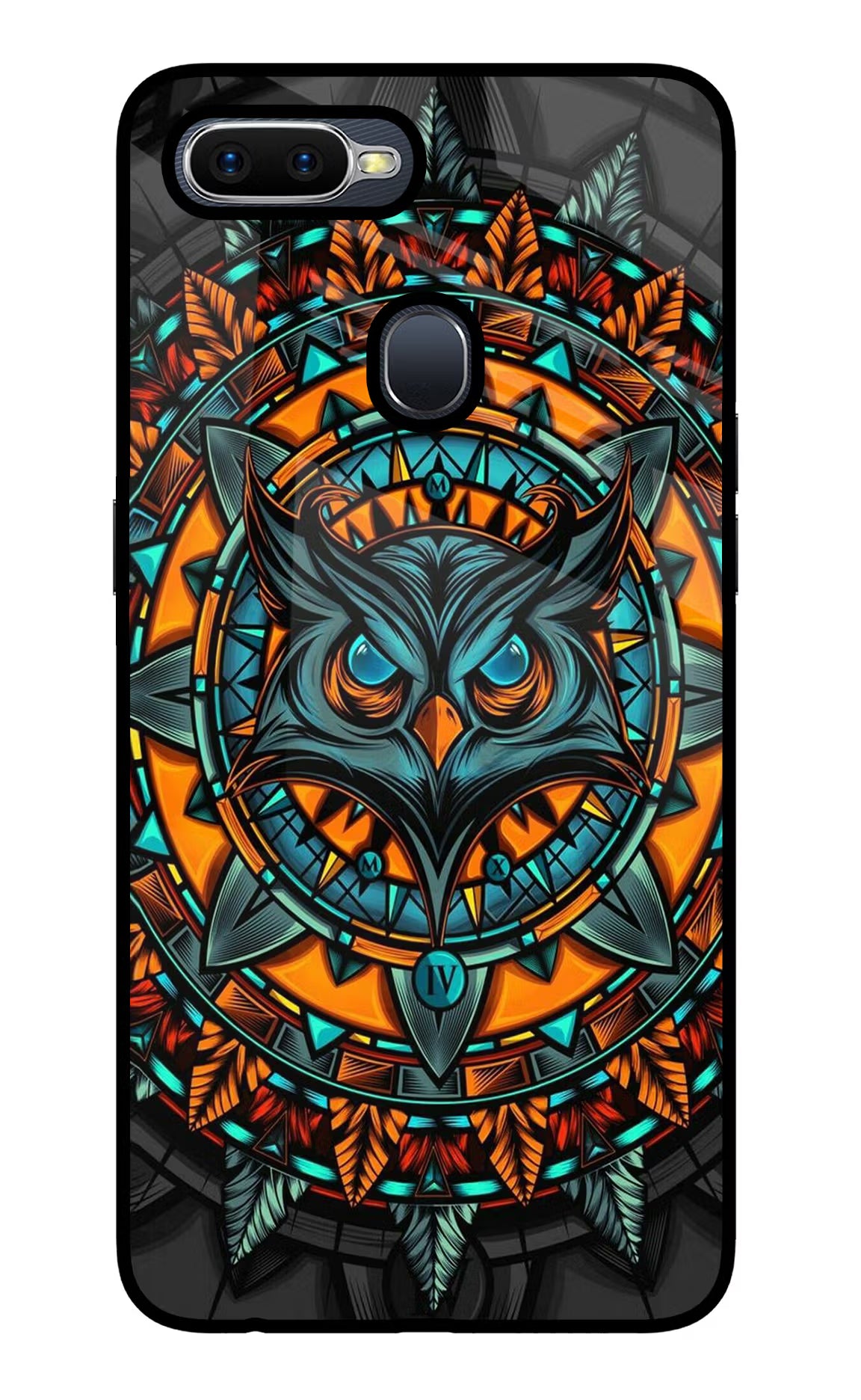 Angry Owl Art Oppo F9/F9 Pro Glass Case Back Cover by Casekaro