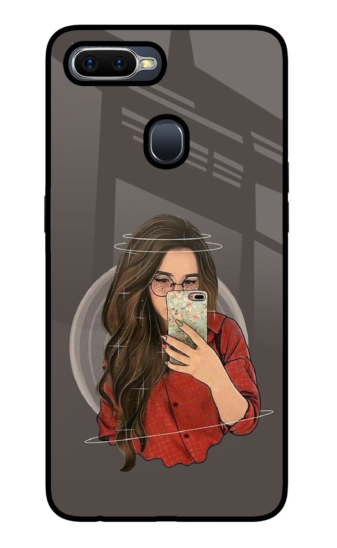 Selfie Queen Oppo F9/F9 Pro Glass Case Back Cover by Casekaro