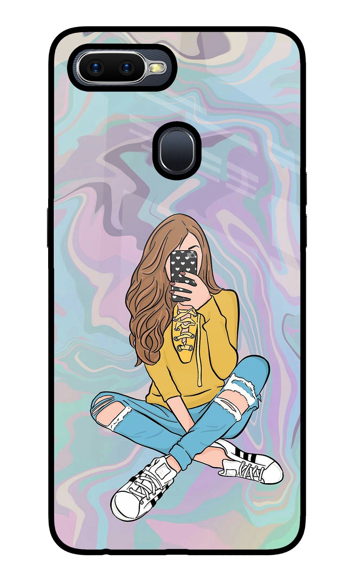 Selfie Girl Oppo F9/F9 Pro Glass Case