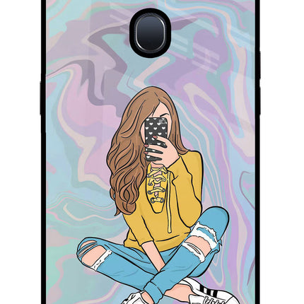Selfie Girl Oppo F9/F9 Pro Glass Case Back Cover by Casekaro