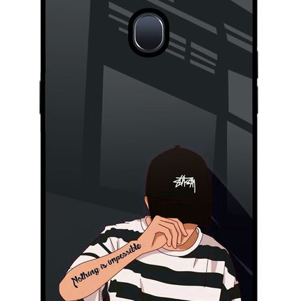 Aesthetic Boy Oppo F9/F9 Pro Glass Case Back Cover by Casekaro