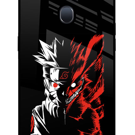 Naruto Two Face Oppo F9/F9 Pro Glass Case Back Cover by Casekaro