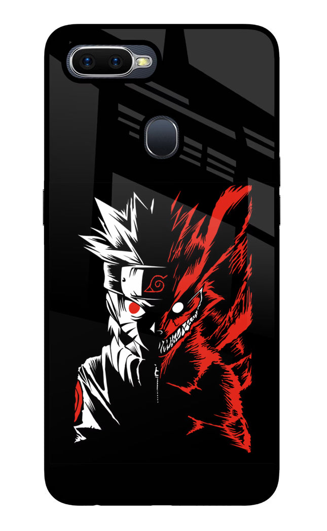Naruto Two Face Oppo F9/F9 Pro Glass Case Back Cover by Casekaro