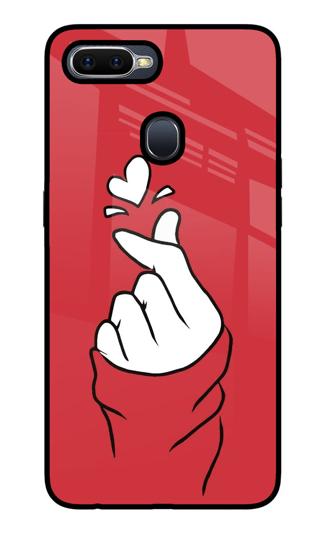 Korean Love Sign Oppo F9/F9 Pro Glass Case Back Cover by Casekaro