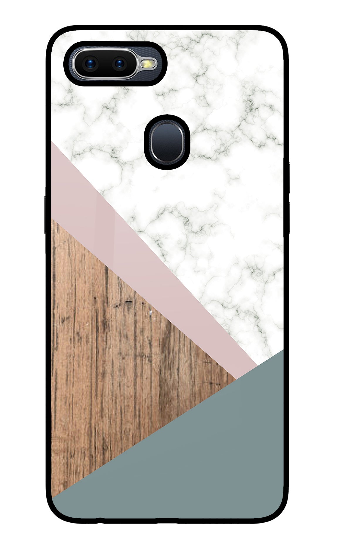 Marble wood Abstract Oppo F9/F9 Pro Glass Case
