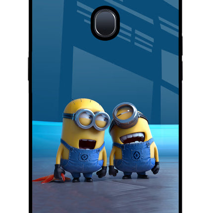 Minion Laughing Oppo F9/F9 Pro Glass Case Back Cover by Casekaro