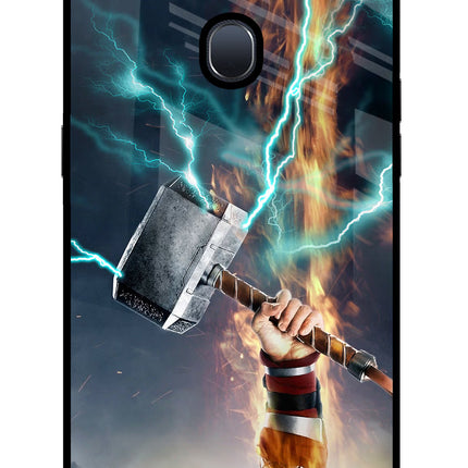 Thor Hammer Mjolnir Oppo F9/F9 Pro Glass Case Back Cover by Casekaro