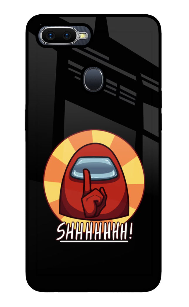 Among Us Shhh! Oppo F9/F9 Pro Glass Case Back Cover by Casekaro