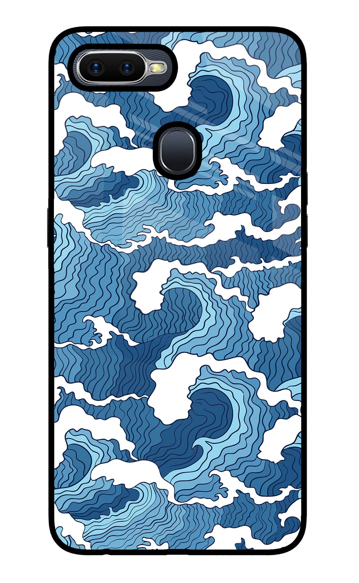 Blue Waves Oppo F9/F9 Pro Glass Case