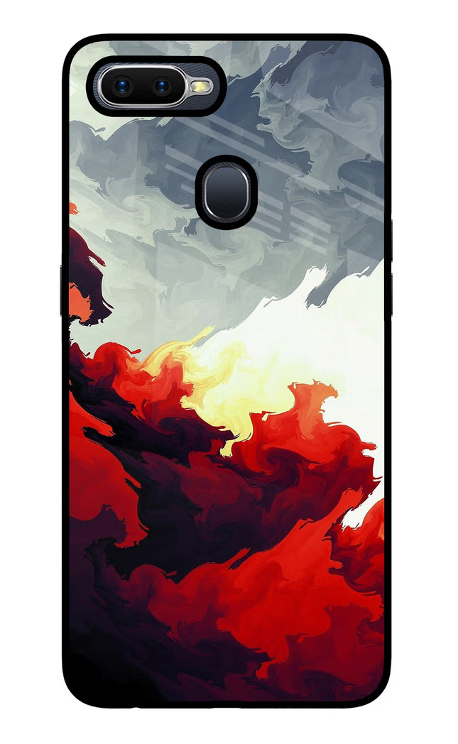 Fire Cloud Oppo F9/F9 Pro Glass Case Back Cover by Casekaro