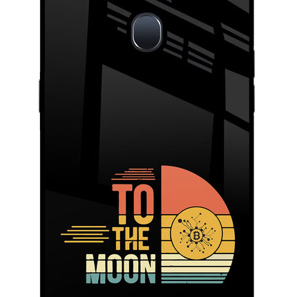 To the Moon Oppo F9/F9 Pro Glass Case Back Cover by Casekaro