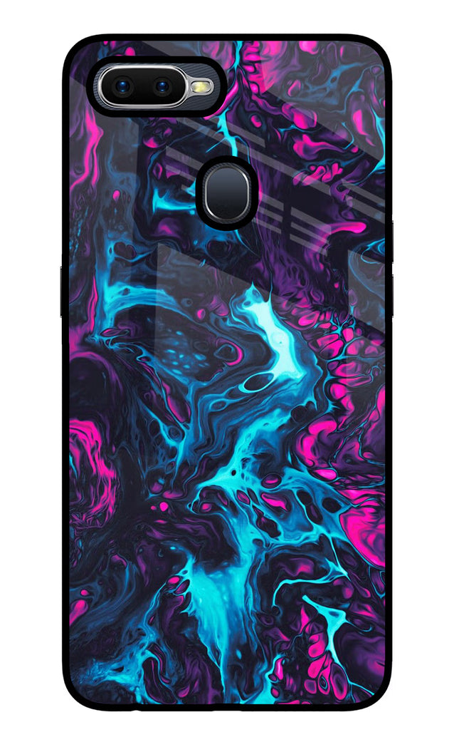 Abstract Oppo F9/F9 Pro Glass Case Back Cover by Casekaro