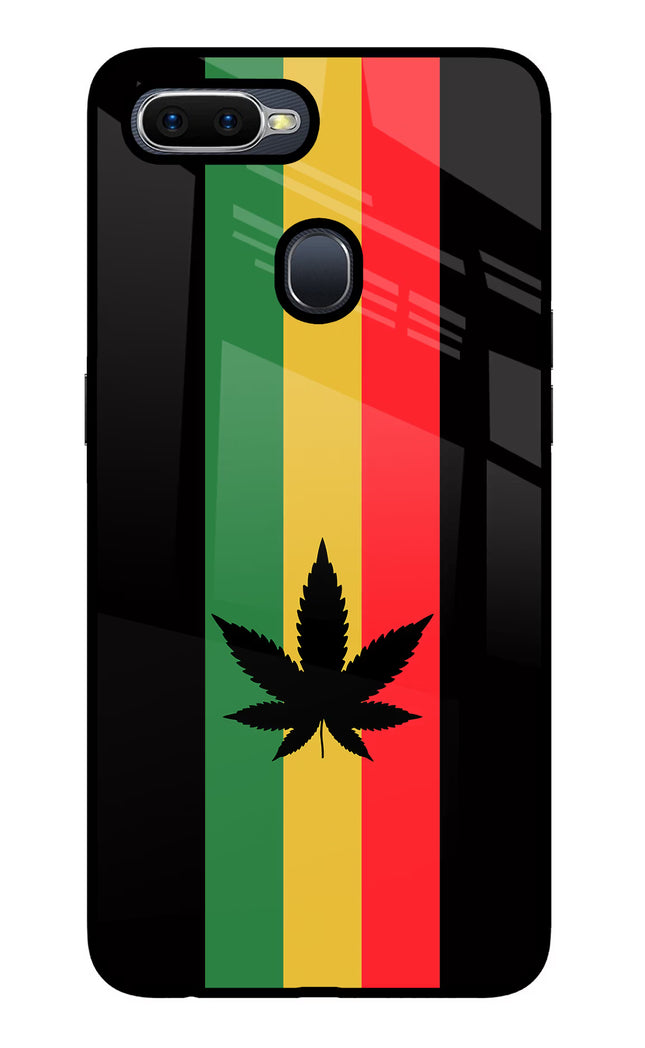 Weed Flag Oppo F9/F9 Pro Glass Case Back Cover by Casekaro