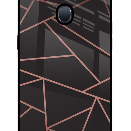 Geometric Pattern Oppo F9/F9 Pro Glass Case Back Cover by Casekaro