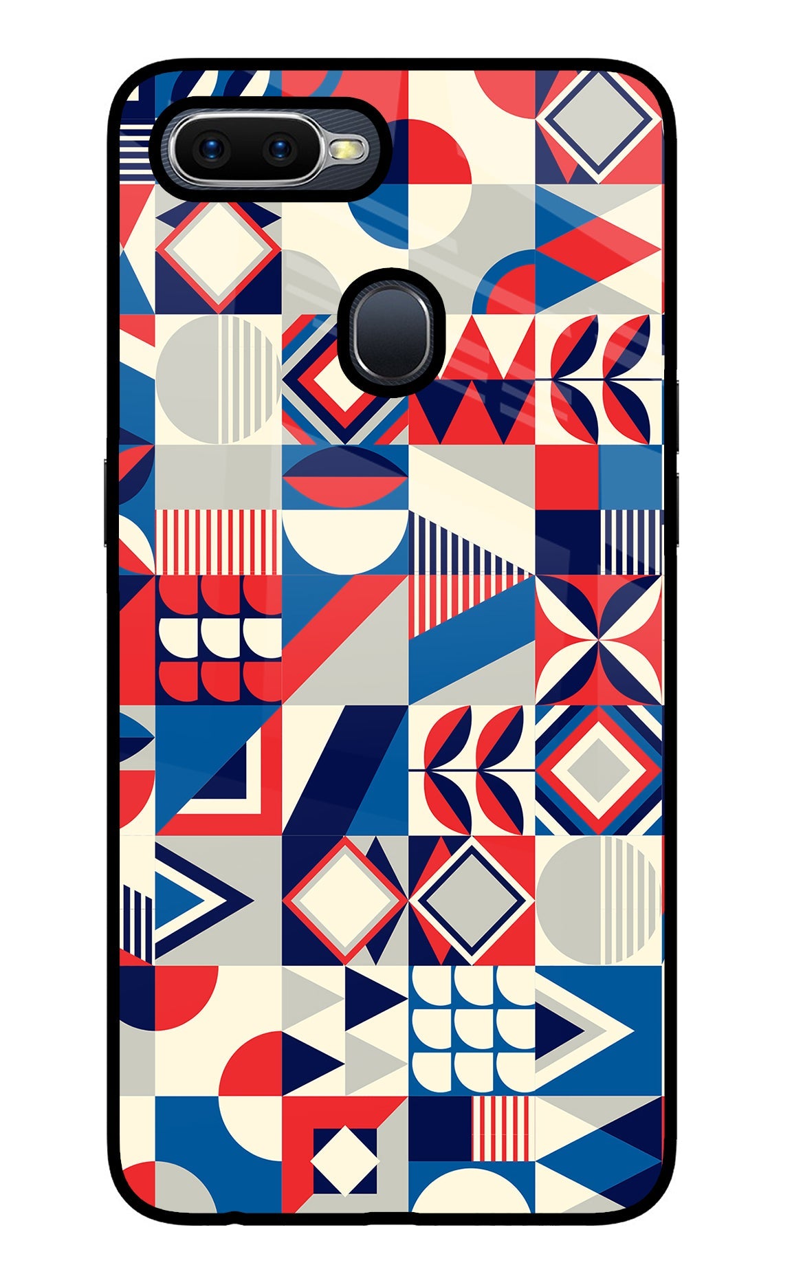 Colorful Pattern Oppo F9/F9 Pro Glass Case