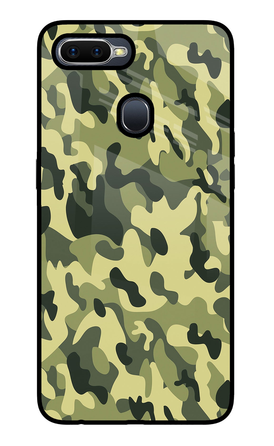 Camouflage Oppo F9/F9 Pro Glass Case