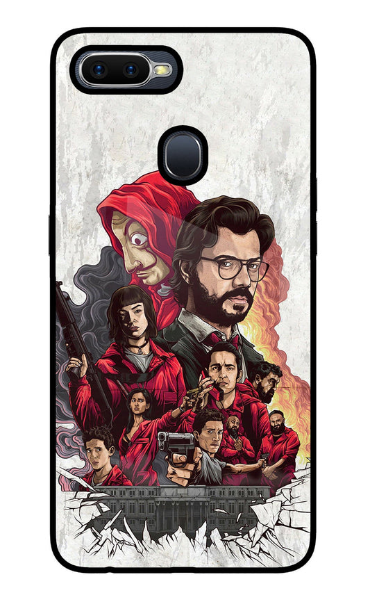 Money Heist Artwork Oppo F9/F9 Pro Glass Case