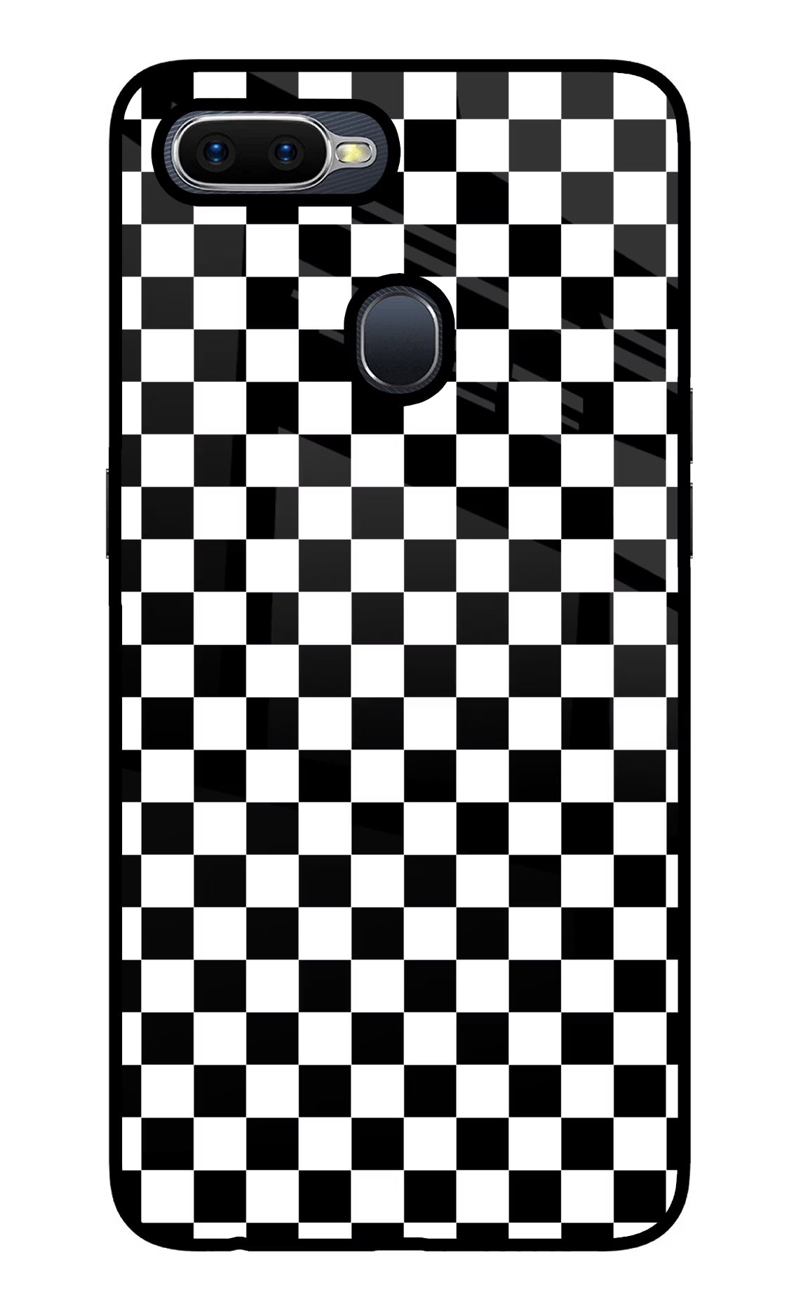 Chess Board Oppo F9/F9 Pro Glass Case Back Cover by Casekaro