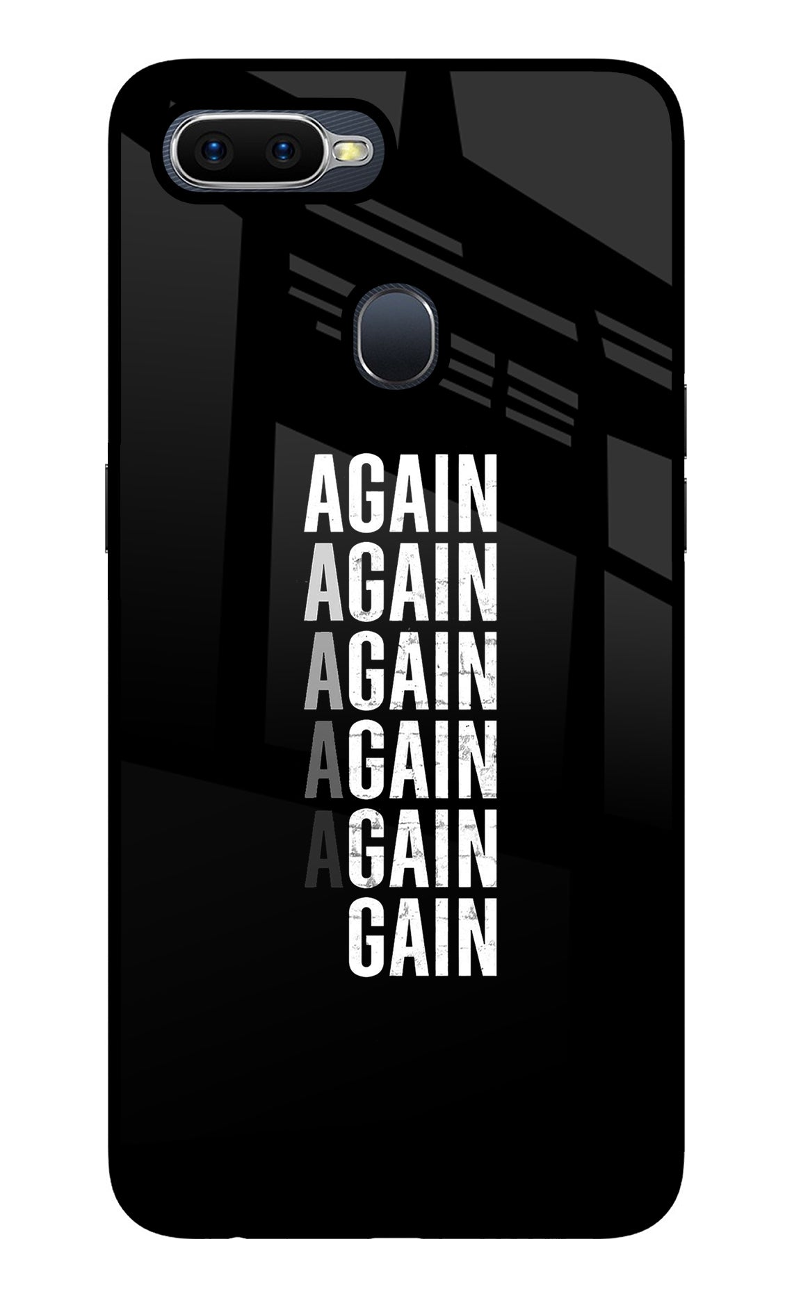 Again Again Gain Oppo F9/F9 Pro Glass Case