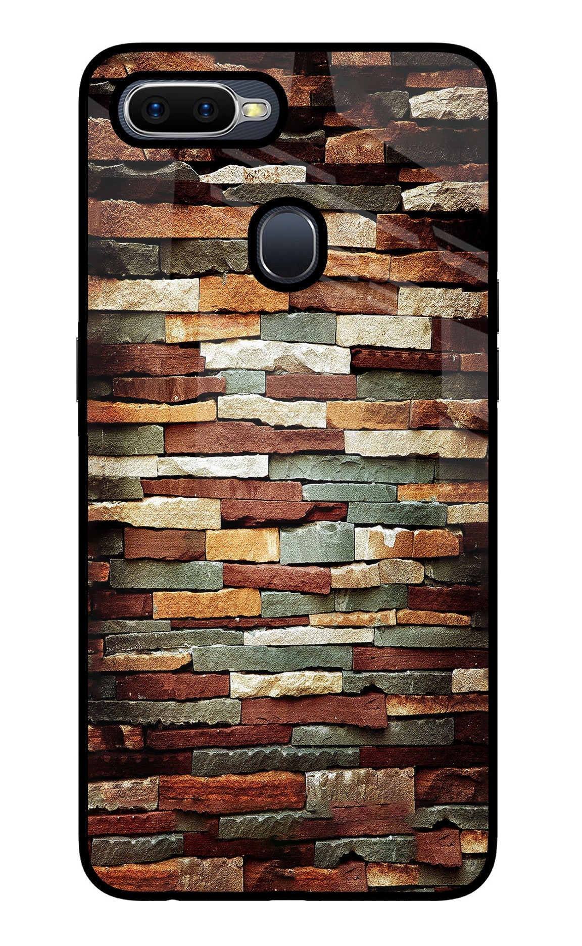 Bricks Pattern Oppo F9/F9 Pro Back Cover