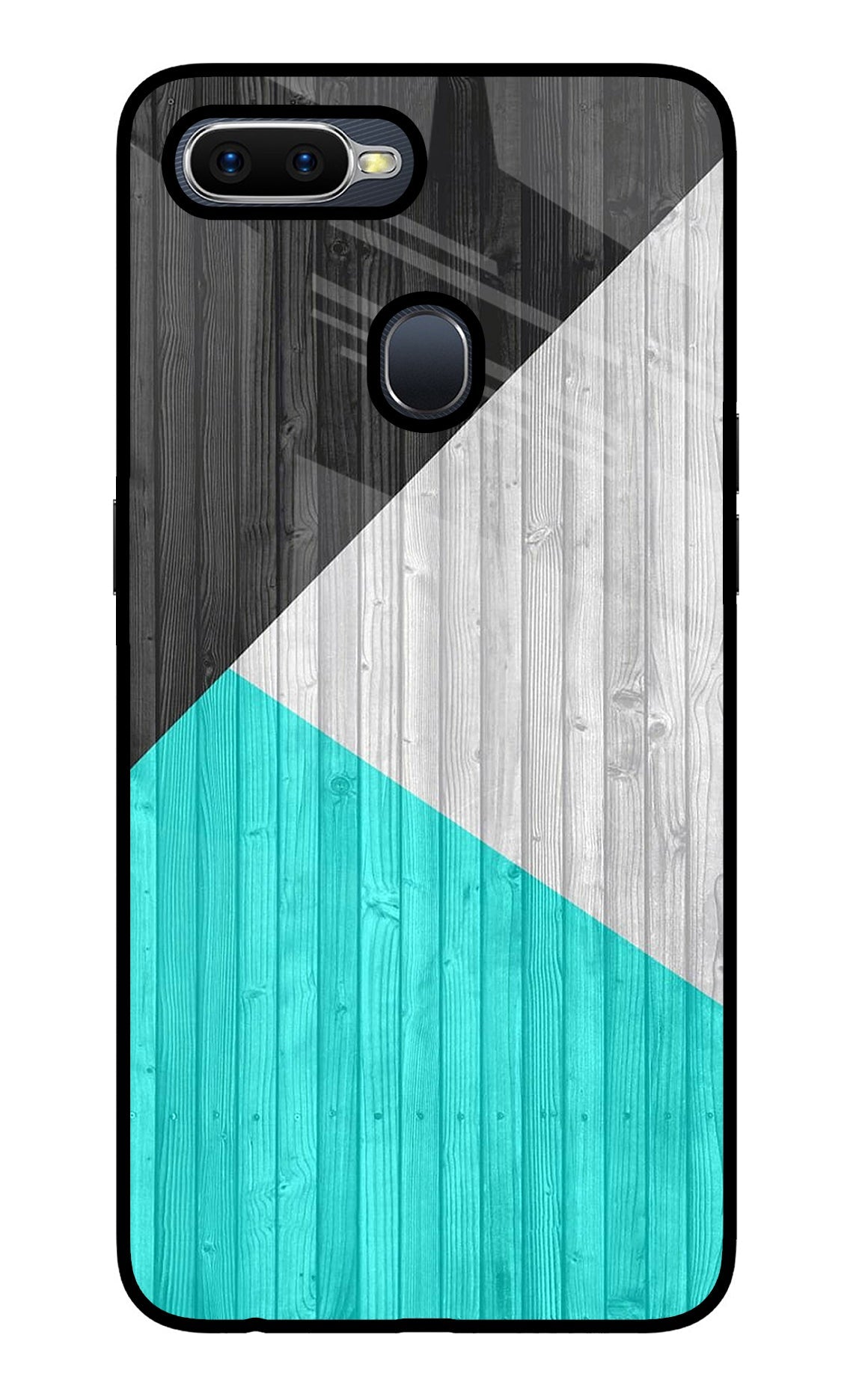 Wooden Abstract Oppo F9/F9 Pro Glass Case