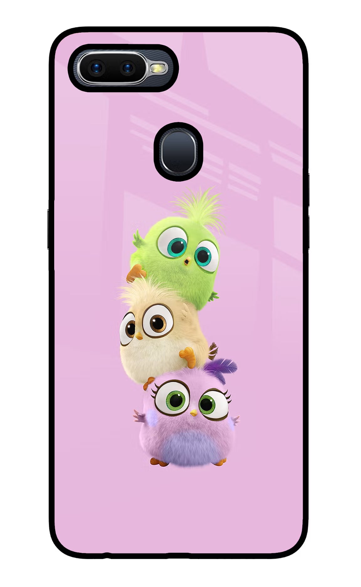 Cute Little Birds Oppo F9/F9 Pro Glass Case Back Cover by Casekaro