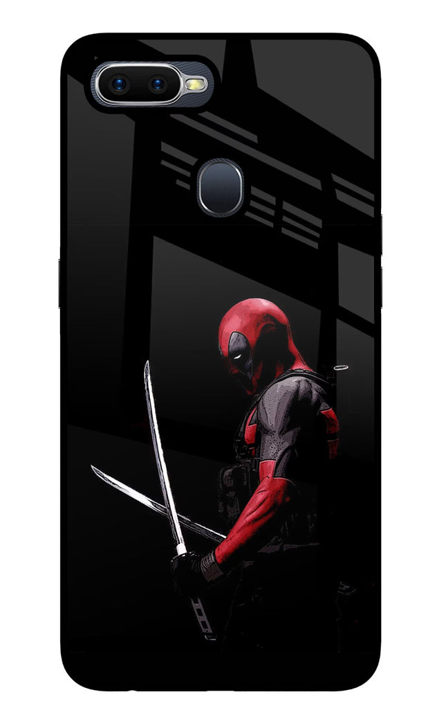 Deadpool Oppo F9/F9 Pro Glass Case Back Cover by Casekaro
