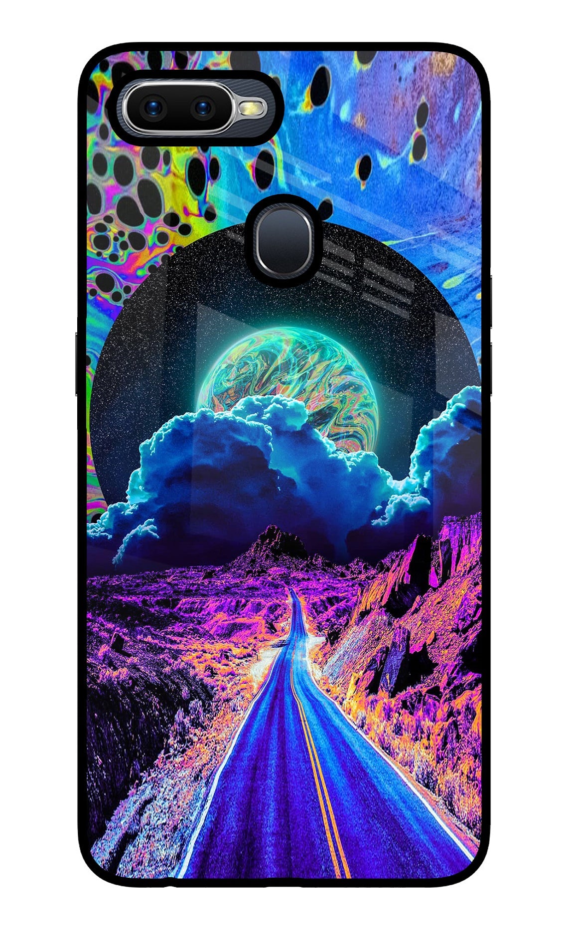 Psychedelic Painting Oppo F9/F9 Pro Glass Case