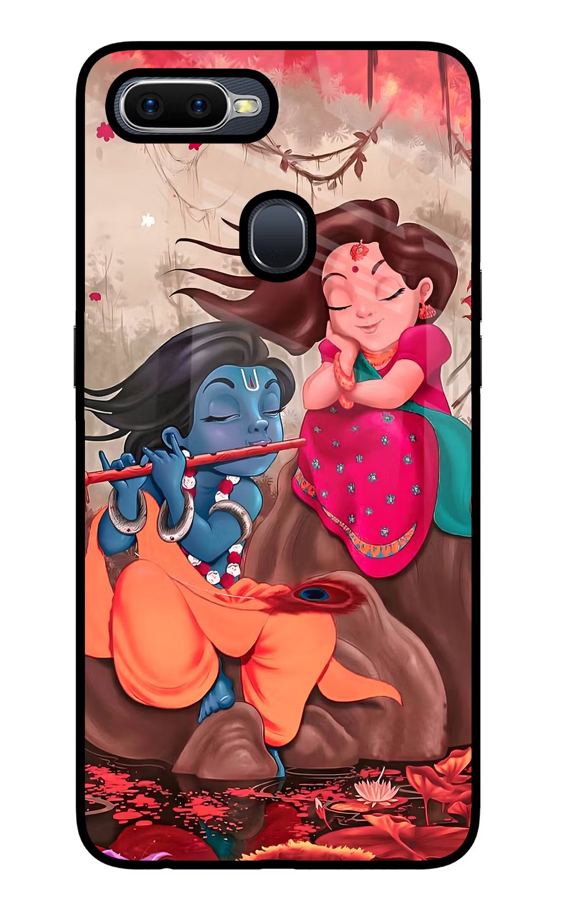 Radhe Krishna Oppo F9/F9 Pro Glass Case
