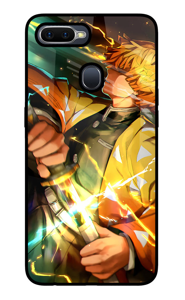 Demon Slayer Oppo F9/F9 Pro Glass Case Back Cover by Casekaro